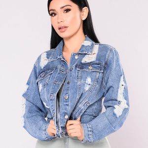 It’s fray fray denim jacket